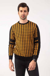 Mustard Black Fashion Sweater FS-SWT-FD-296-01