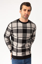 Black Grey Fashion Sweater FS-SWT-VPN-FD-240-01