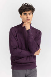 Fuchsia Textured Crew Neck Sweater SWT-FFSCN22-243