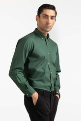 Green Basic Dyed Formal Shirt MN-FS-PD23-004
