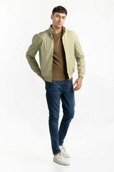 Green Bomber Jacket 224-110-044