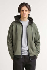 Green Hooded Zipper MN-HDZ-WS23-018