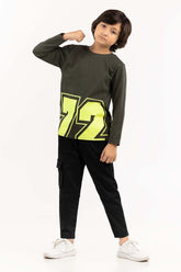 Junior Boy Green T-Shirt 224-313-015