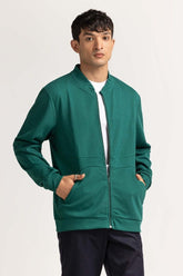 Green Knitted Jacket MN-KNJ-WS23-007