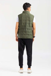 Green Mock Neck Vest Jacket JKT-MNV-D28-03