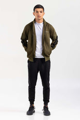 Green Mock Neck Zipper Jacket JKT-MNZ-77-01