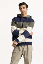 Green Navy Fashion Hooded Zipper MN-HDZ-WS23-009