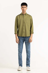 Green Solid Casual Shirt CS-PD22-017