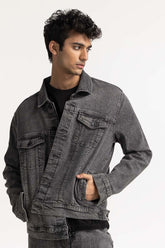 Grey Basic Denim Jacket MN-JKT-WS23-302