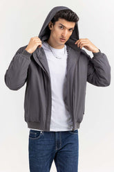 Grey Bomber Jacket JKT-WOV22-029