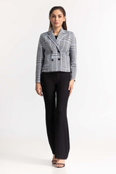 Grey Checkered Jacket WM-JKT23-079