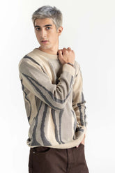 Grey Knitted Sweater 224-111-079