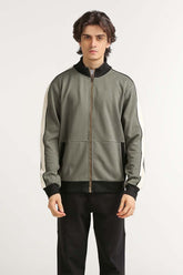 Grey Knitted Zipper MN-KNZ-WS23-008