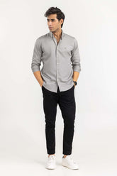 Grey Solid Casual Shirt CS-PD22-012