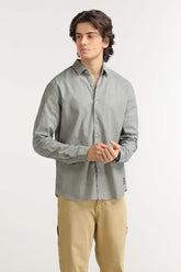 Grey Solid Casual Shirt MN-CS-YD23-016B