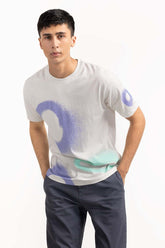 Grey Printed T-Shirt 224-113-027