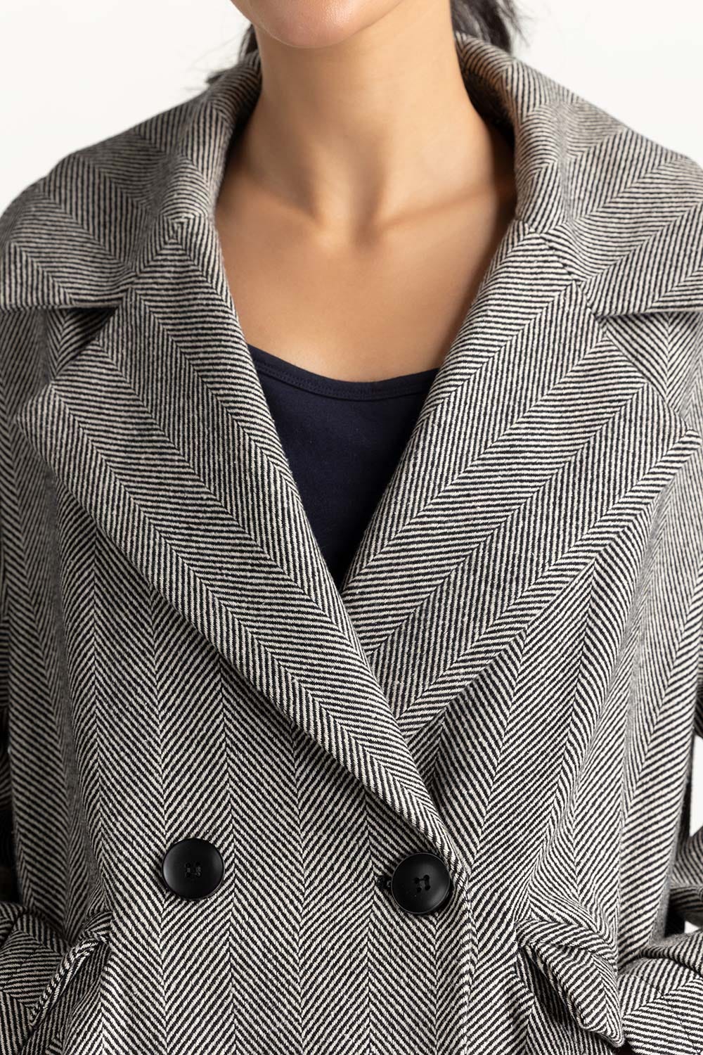 Tweed Long Coat 224-210-024