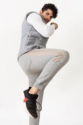 Heather Grey Zipper Vest - JKT-MNV-D21-01