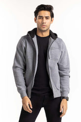 Heather Grey ZipUp Hoodie JKT-KNTHZ22-040