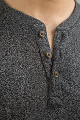 Charcoal Henley T-Shirt HEN-SIG-D12