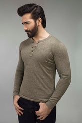 Olive Henley T-Shirt HEN-SIG-D13