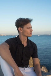 Charcoal Fashion Shirt HS-CS-KNIT-D03