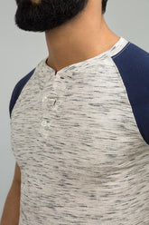 Off White Basic Henley Tee HS-HEN-SIG-D05-01