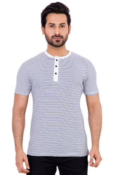 Navy Blue Yarn Dyed Henley HS-HEN-YD-02-1