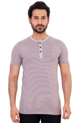 Maroon Yarn Dyed Henley HS-HEN-YD-02-2