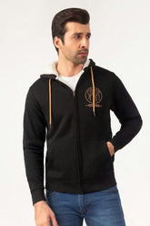 Black Hoodie Zipper Jacket JKT-HZJ-D39-02
