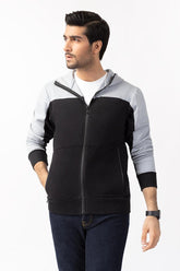 WHITE BLACK ZIPPER JACKET JKT-HZJ-D42-02