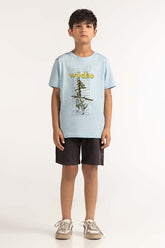 Junior Boy Blue Printed Tee JB-TS-SS24-035