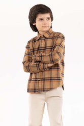 Junior Boy Khaki Casual Shirt 224-317-009