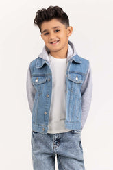 Junior Boy Light Blue Denim Jacket 224-310-045
