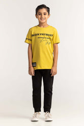 Junior Boy Olive Oil Printed Tee JB-TS-SS24-012
