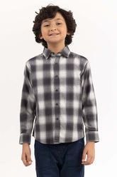 Junior Boy Black And White Casual Shirt 224-317-005
