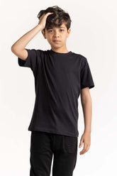 Junior Boy Black T-Shirt 231-313-001 A