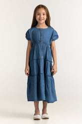 Junior Girl Blue Dress JG-DRS-SS24-029