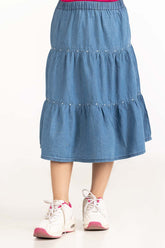 Junior Girl Blue Skirt 231-418-301