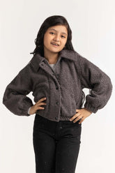 Junior Girl Charcoal Jacket JG-JKT23-201