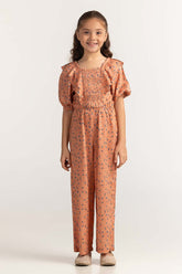 Junior Girl Peach Basic Jump Suit JG-JPS-SS24-006