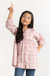 Junior Girl Pink Basic Blouse JG-BLSWS23-001