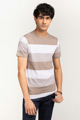 Khaki-White Urban T-Shirt YD-URB-TEE-D15-01