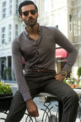 Khaki Casual Shirt FS-CS-KNIT-D04