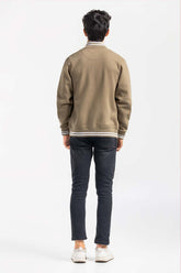 Khaki Mock Neck Zipper Jacket JKT-MNZ-80-01