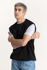 Knit Vest With Patch 224-111-070