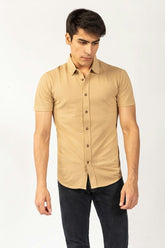 Knitted Khaki Shirt HS-CS-KNIT-D12