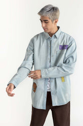 Light Blue Overshirt 224-117-010