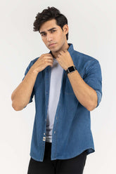 light blue Yarn Dyed Casual Shirt M-DNM-S-012 CS
