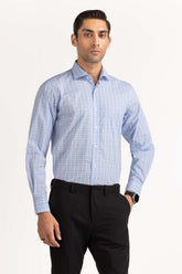 Light Blue Yarn Dyed Formal Shirt MN-FS-YD23-005
